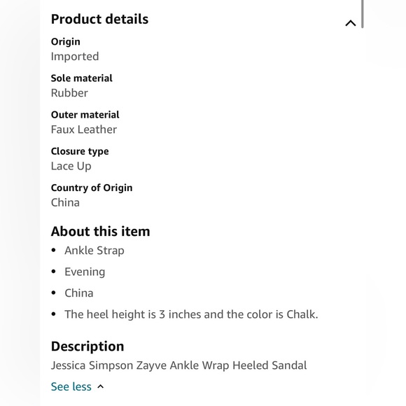 Jessica Simpson Womens Zayve Faux Leather Ankle Strap Heels - Picture 4 of 4